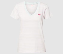 T-Shirt mit Label-Stitching Modell 'Oregano'