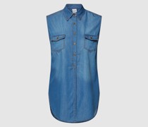 Blusentop in Denim-Optik
