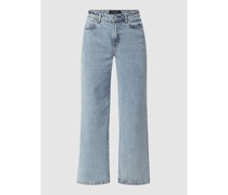Regular Fit High Waist Jeans aus Baumwolle Modell 'Drew'
