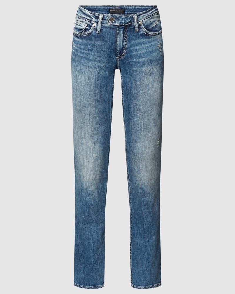 Silver Jeans Damen Slim Bootcut Jeans mit 5-Pocket-Design Modell 'TUESDAY'