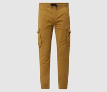 Cargohose mit Label-Details Modell 'Twill'