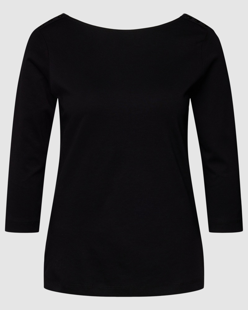 Christian Berg Damen T-Shirt mit 3/4-Arm und dekorativen Knöpfen