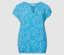 Blusenshirt mit Allover-Muster aus reiner Viskose