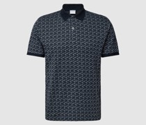 Slim Fit Poloshirt mit Allover-Muster Modell 'JAY'
