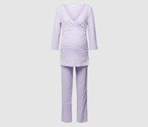 Umstands-Pyjama mit 3/4-Arm und Stillfunktion