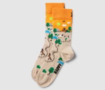 Socken mit Allover-Muster Modell 'Horse'