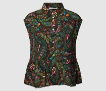Bluse aus Viskose mit Schößchen