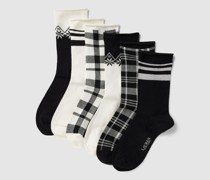 Socken mit Label-Schriftzug im 6er-Pack