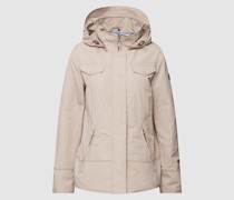 Jacke mit Label-Patch und abnehmbarer Kapuze