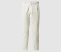 Regular Fit Bundfaltenhose aus Cord