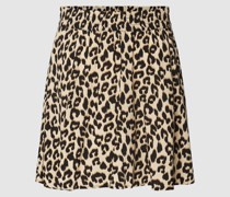 Minirock aus Viskose mit Animal-Print Modell 'EASY'