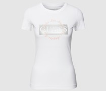 T-Shirt mit Label-Print Modell 'ROUND LOGO TEE'