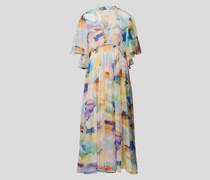 Seidenkleid mit Allover-Muster