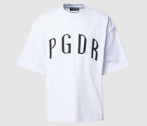 T-Shirt aus Baumwolle mit Label-Detail