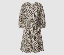 Knielanges Kleid aus Baumwolle mit Allover-Muster