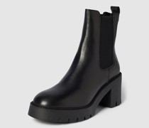Stiefeletten mit Blockabsatz und profilierter Sohle