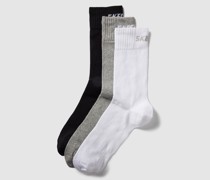 Socken mit Label-Print im 3er-Pack Modell 'Unisex'
