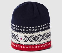Beanie mit Allover-Muster Modell 'DYSTINGEN'