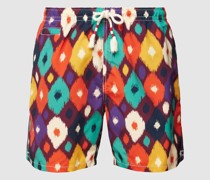 Badehose mit Allover-Muster Modell 'CAPRESE'