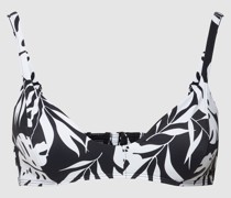 Bikini-Oberteil mit Allover-Muster Modell 'LOVE THE ALOHA'