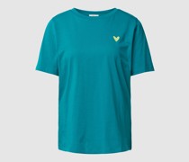 T-Shirt mit Motiv-Stitching Modell 'Heart'