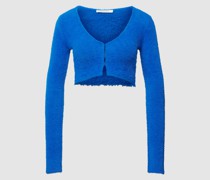 Cropped Strickjacke mit U-Ausschnitt