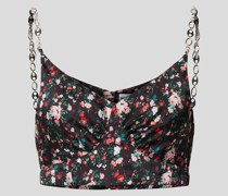 Crop Top mit floralem Muster