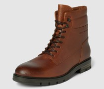 Boots aus Leder mit Label-Details