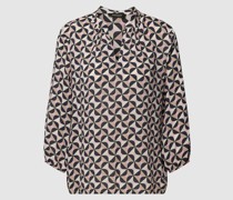 Bluse mit Tunikakragen