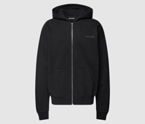 Oversized Sweatjacke mit Label-Prints Modell 'Colne'