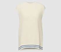 Strickweste mit Kontraststreifen