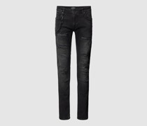 Jeans mit Label-Detail