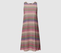 Knielanges Kleid mit Rundhalsausschnitt