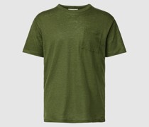 T-Shirt aus Leinen mit Brusttasche Modell 'ECSTASEA'