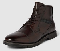 Schnürstiefel mit Label-Print