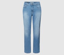 Straight Fit Jeans mit Label-Patch Modell 'Cadiz'