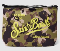 Kulturtasche mit Allover-Muster Modell 'ALINE SPONGE'
