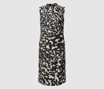 Knielanges Kleid aus Viskose mit Animal-Muster