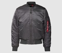 Bomberjacke mit Label-Detail