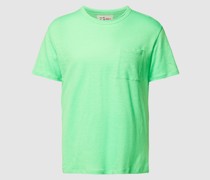 T-Shirt aus Leinen mit Brusttasche Modell 'ECSTASEA'