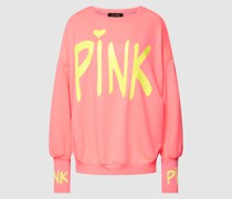 Sweatshirt mit Statement-Print Modell 'PINK'