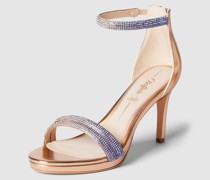 Sandalette mit Allover-Paillettenbesatz  Modell 'SELMA'