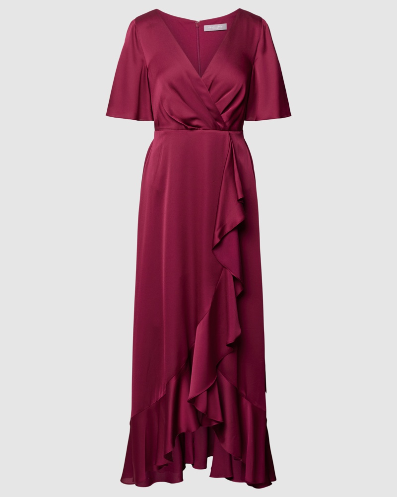 Christian Berg Damen Abendkleid mit Flügelärmeln