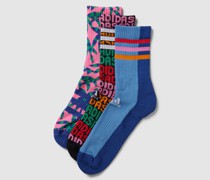 Socken mit Label-Print im 3er-Pack Modell 'a x FARM'