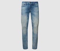Slim Fit Jeans mit Label-Details Modell 'Delaware'