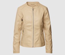 Lederjacke mit Reißverschluss Modell 'Gunilla'