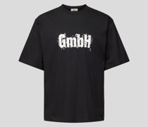 T-Shirt mit Label-Print
