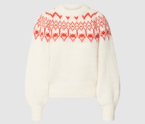Strickpullover mit Norwegermuster