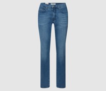 Straight Fit Jeans mit Label-Patch Modell 'Cadiz'