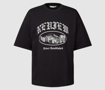 T-Shirt mit Label-Motiv-Print